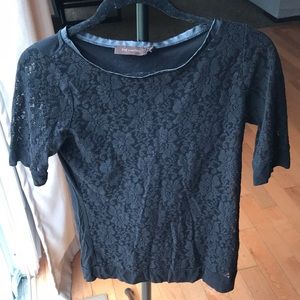 THE LIMITED Black Lace Blouse Small